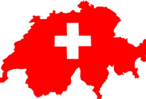 Carte de la Suisse avec drapeau rouge et croix blanche - distribution Chambrelan en Suisse