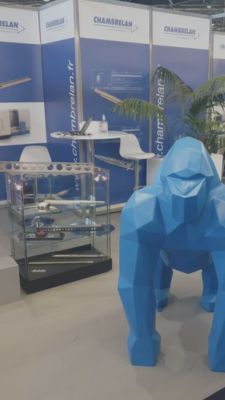 Stand Chambrelan lors d’un salon professionnel pour glissières et rails de guidage
